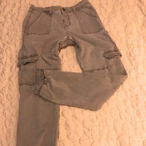Wonderly Grey Wash Cargo Jean with Elastic Cuff